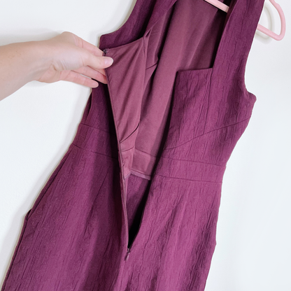 eva franco charley textured stretch knit high neck jumpsuit - size xs