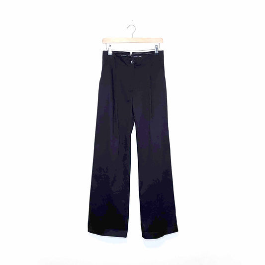 the essential wide leg high rise trouser by anthropologie - size 4