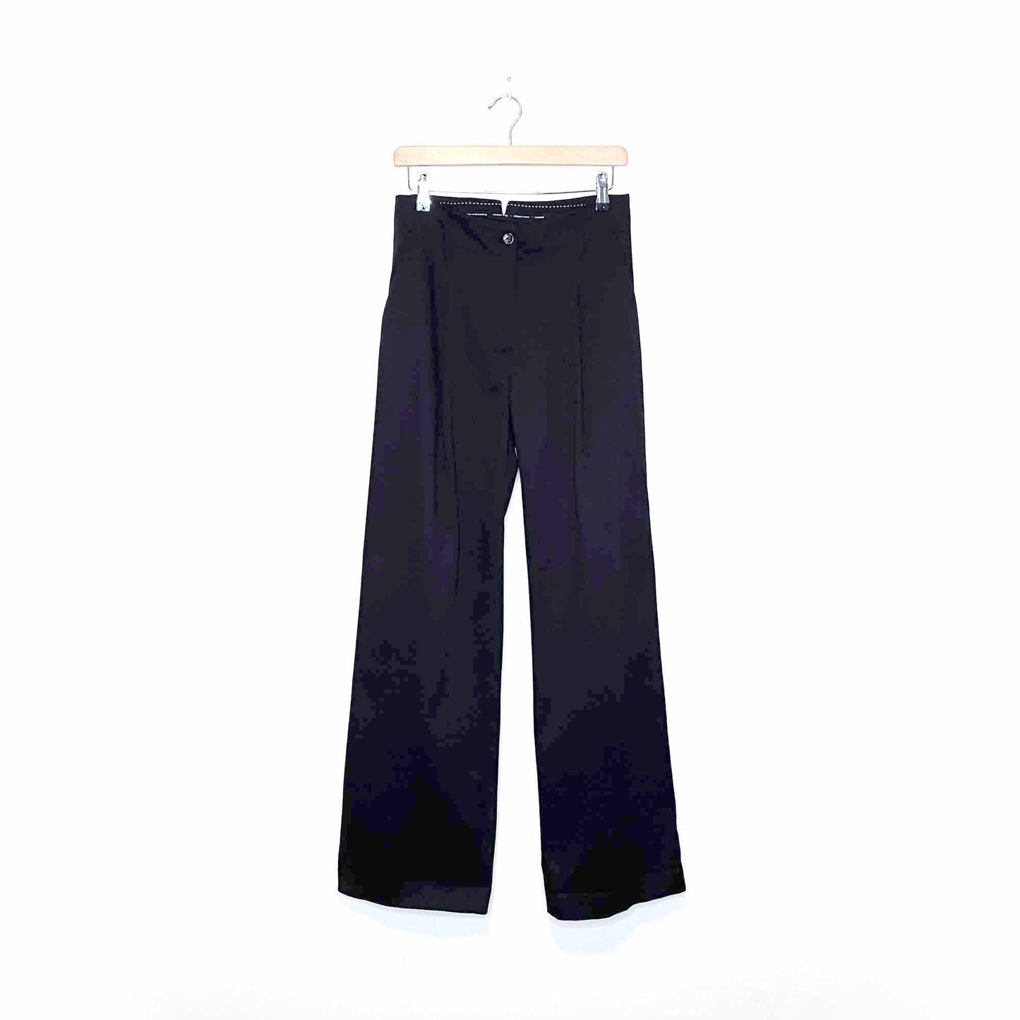 the essential wide leg high rise trouser by anthropologie - size 4
