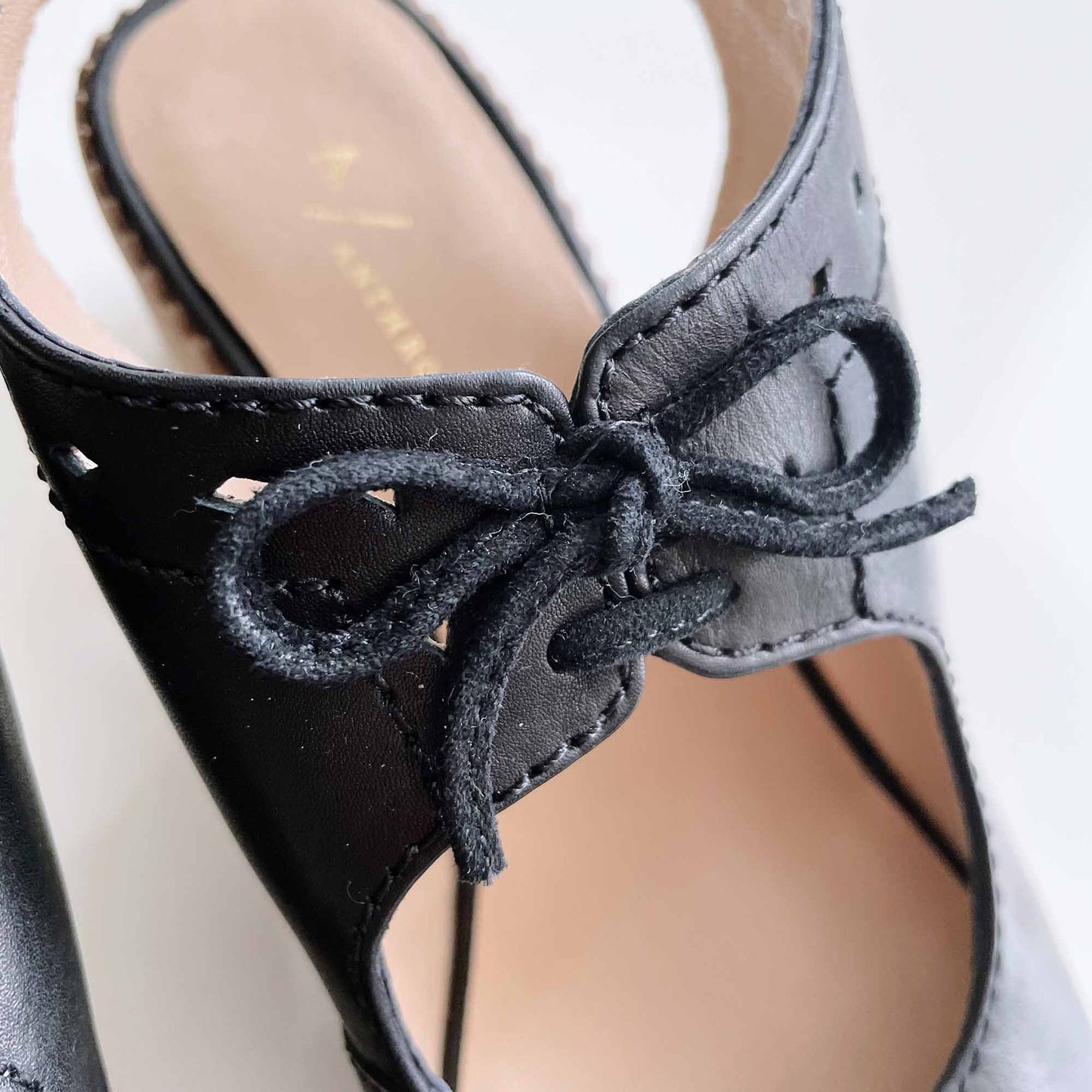 by anthropologie clara lace up open toe heeled sandals - size 36