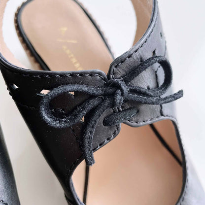 by anthropologie clara lace up open toe heeled sandals - size 36