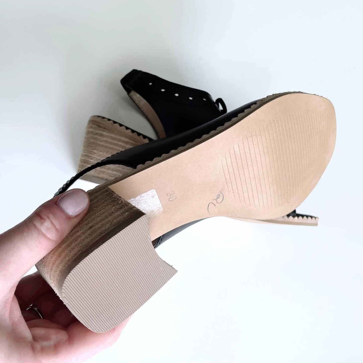 by anthropologie clara lace up open toe heeled sandals - size 36