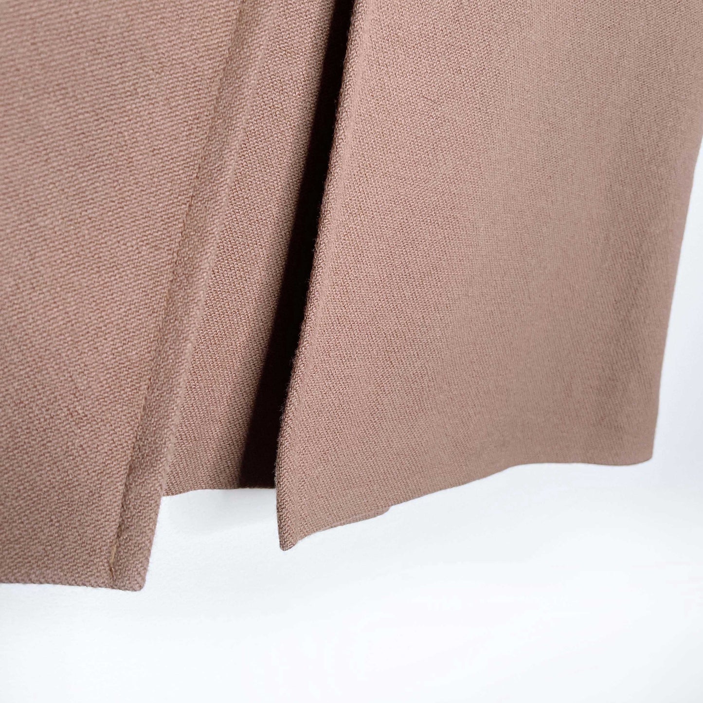 a.p.c. paris high waisted camel wool box pleat skirt - size 36