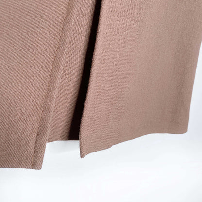 a.p.c. paris high waisted camel wool box pleat skirt - size 36