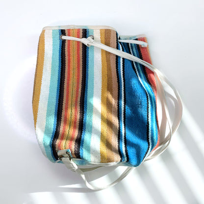 anthropologie aphorism southwestern woven bucket backpack