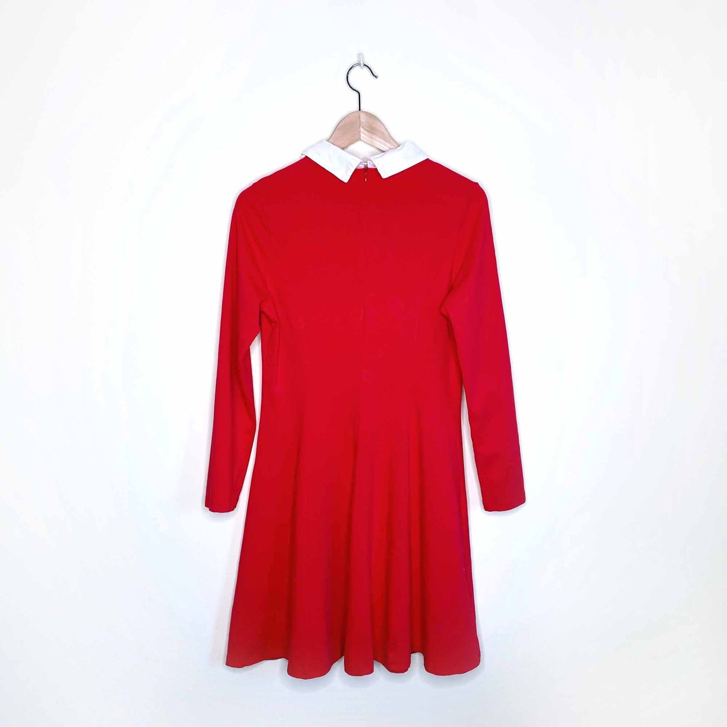 Aphratti red a-line dress with peter pan collar - size Large