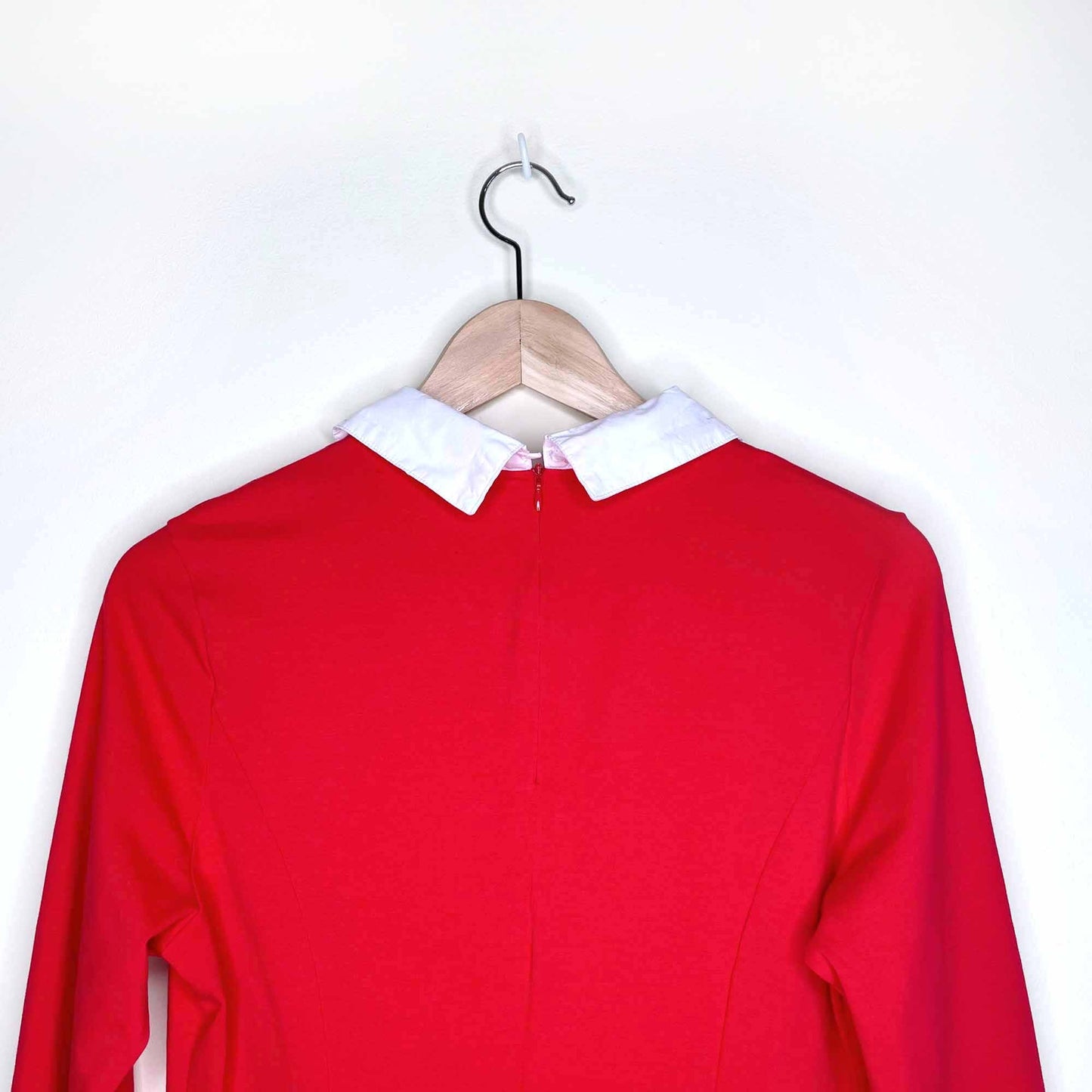 Aphratti red a-line dress with peter pan collar - size Large