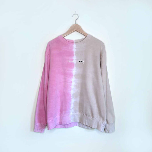 ariana grande sweet thank you tie dye tour sweatshirt - size large/xl