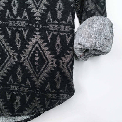 Arizona Jeans aztec navajo flannel button down shirt - size Youth Large