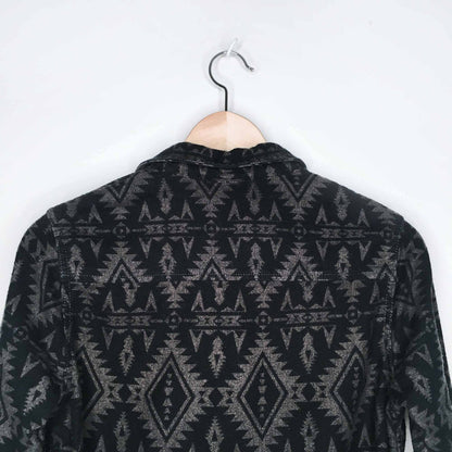Arizona Jeans aztec navajo flannel button down shirt - size Youth Large