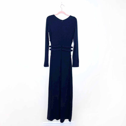 nwt ark & co long sleeve knit maxi dress with cutout sides - size large