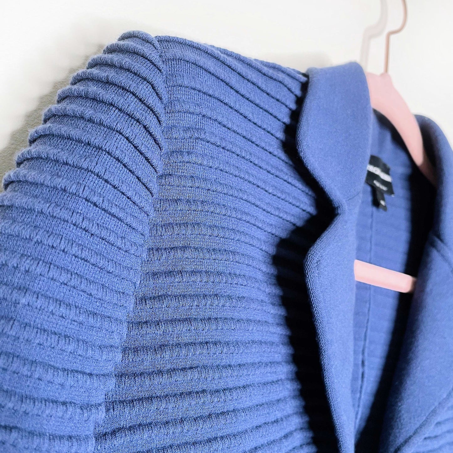 giorgio armani ribbed peplum full zip jacket - size 40