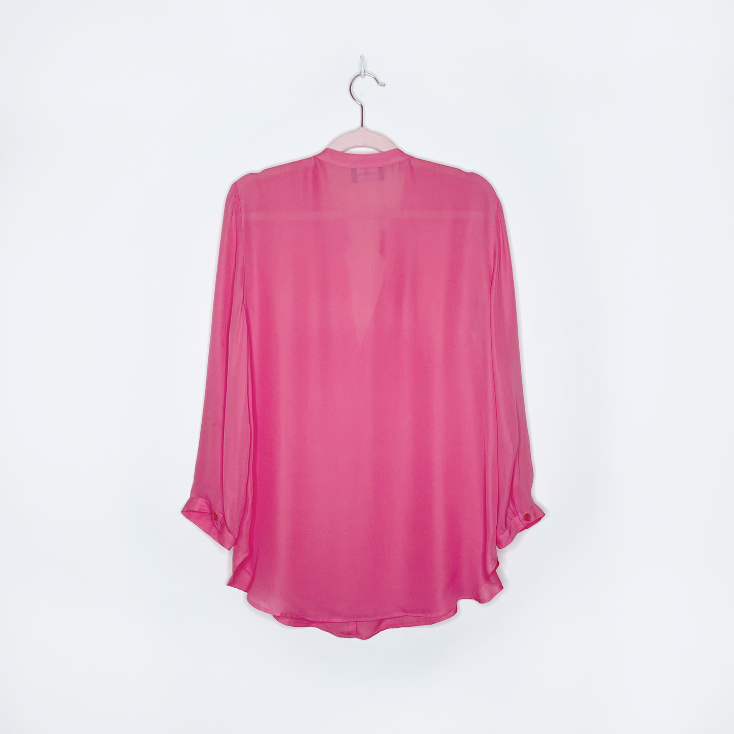 emporio armani pink silk blouse - size medium