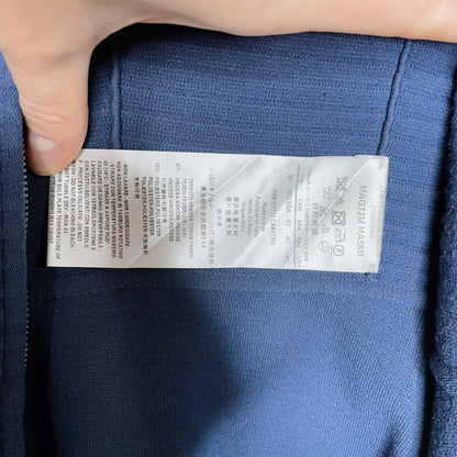 giorgio armani ribbed peplum full zip jacket - size 40