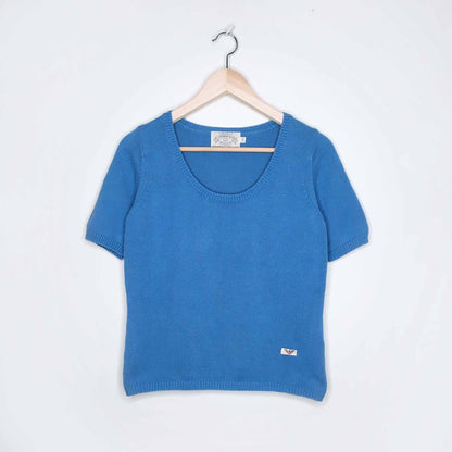 vintage 90's armani jeans short sleeve knit sweater - size small