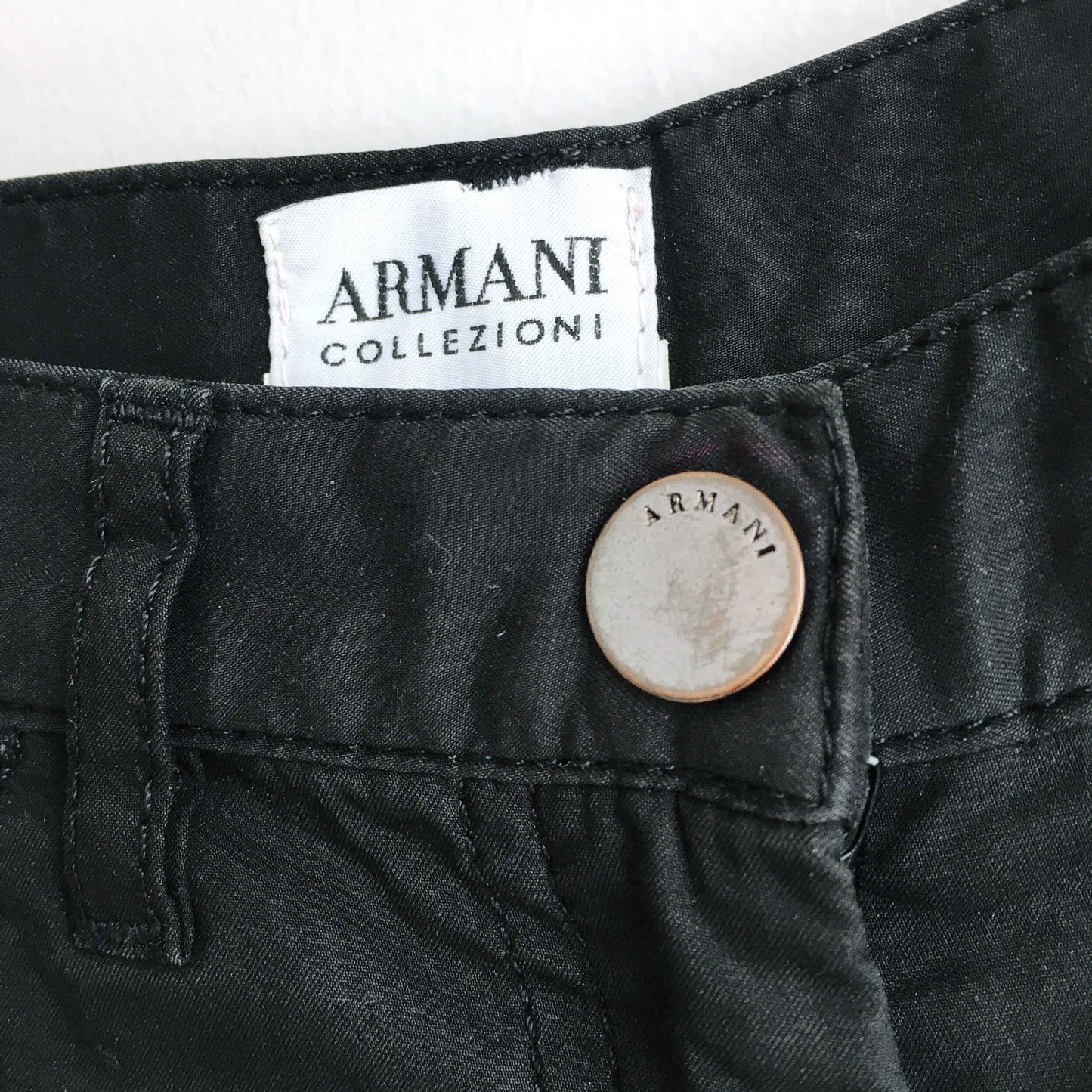 armani collezioni mid-rise straight cut pant - size 4