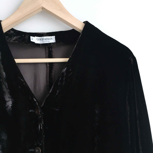 Giorgio Armani velvet button down - size 14