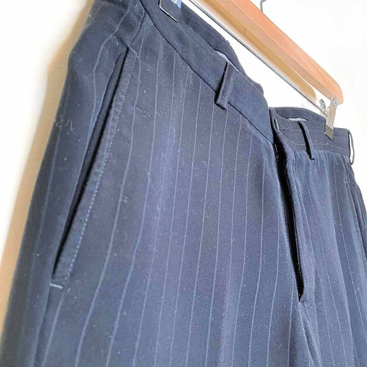 armani collezioni pinstripe tapered trouser - size 30