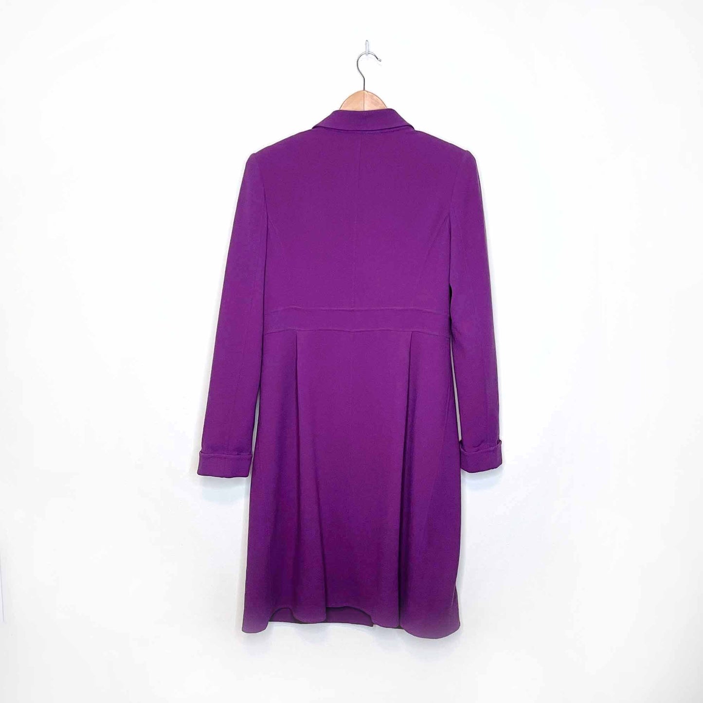 armani collezioni long wool light jacket - size 6
