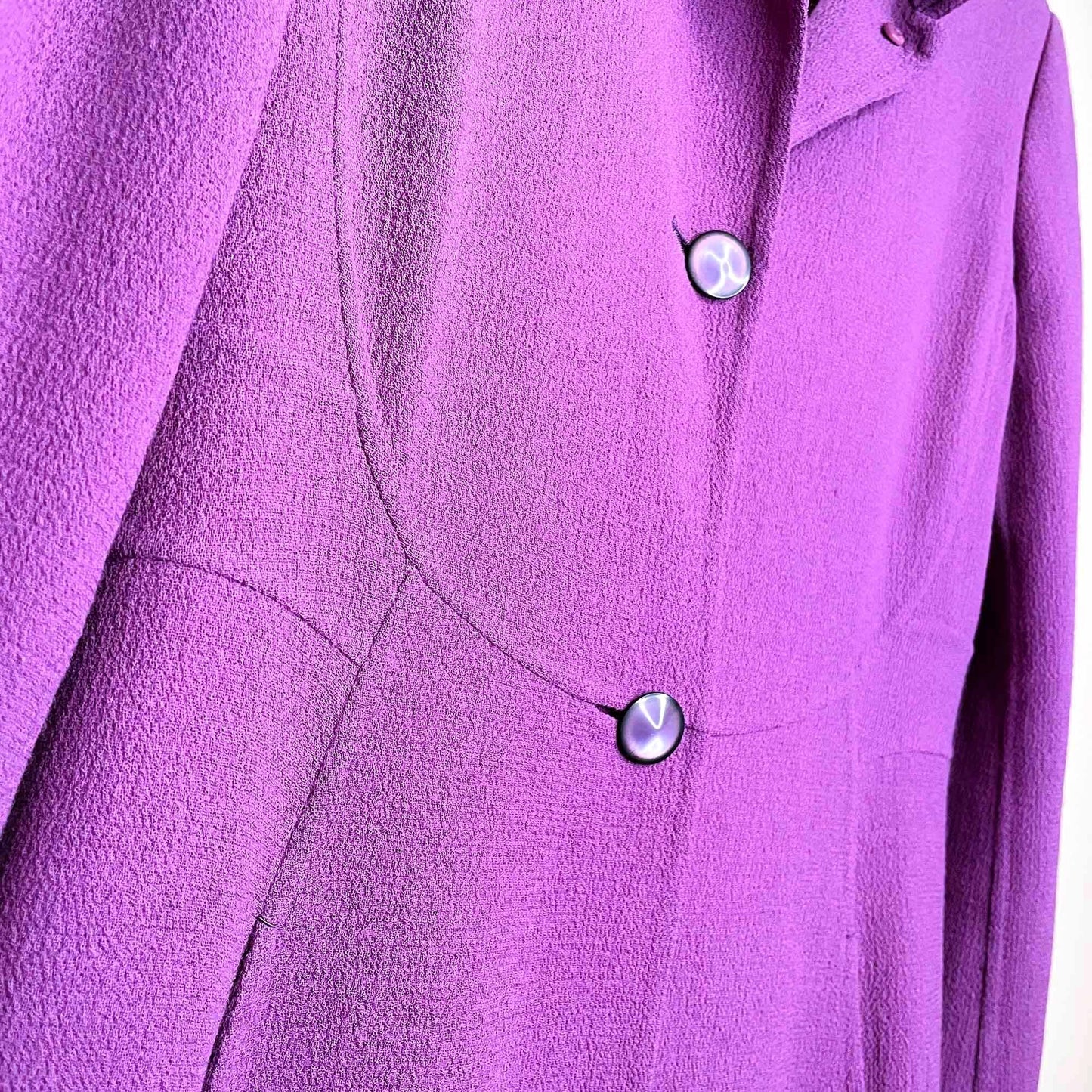 armani collezioni long wool light jacket - size 6