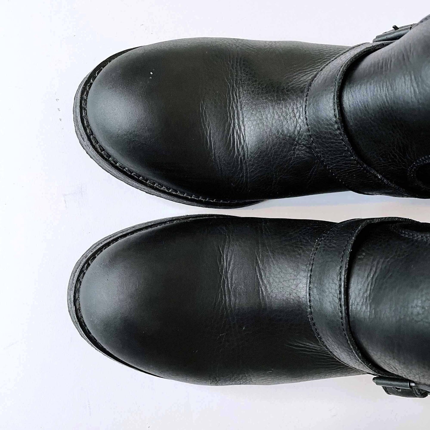 ash reverso black leather ankle moto boots - size 40