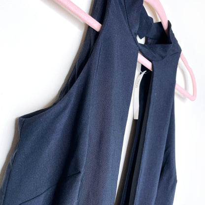 nwt asos high neck sculpt me plunge jumpsuit - size 6