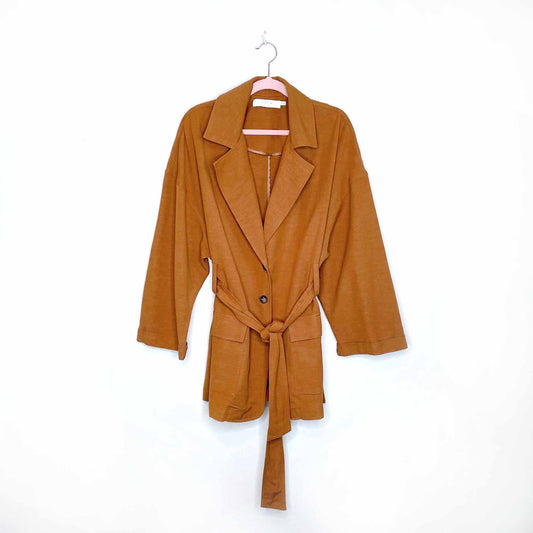 astr the label linen-blend gemini jacket - size medium