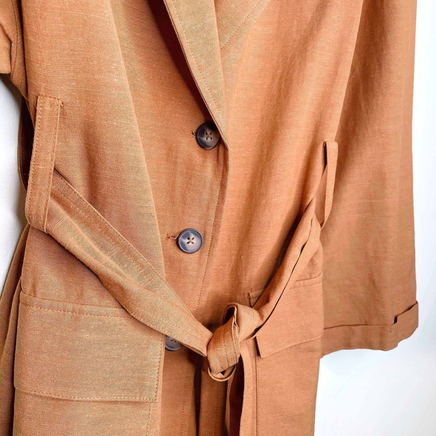 astr the label linen-blend gemini jacket - size medium