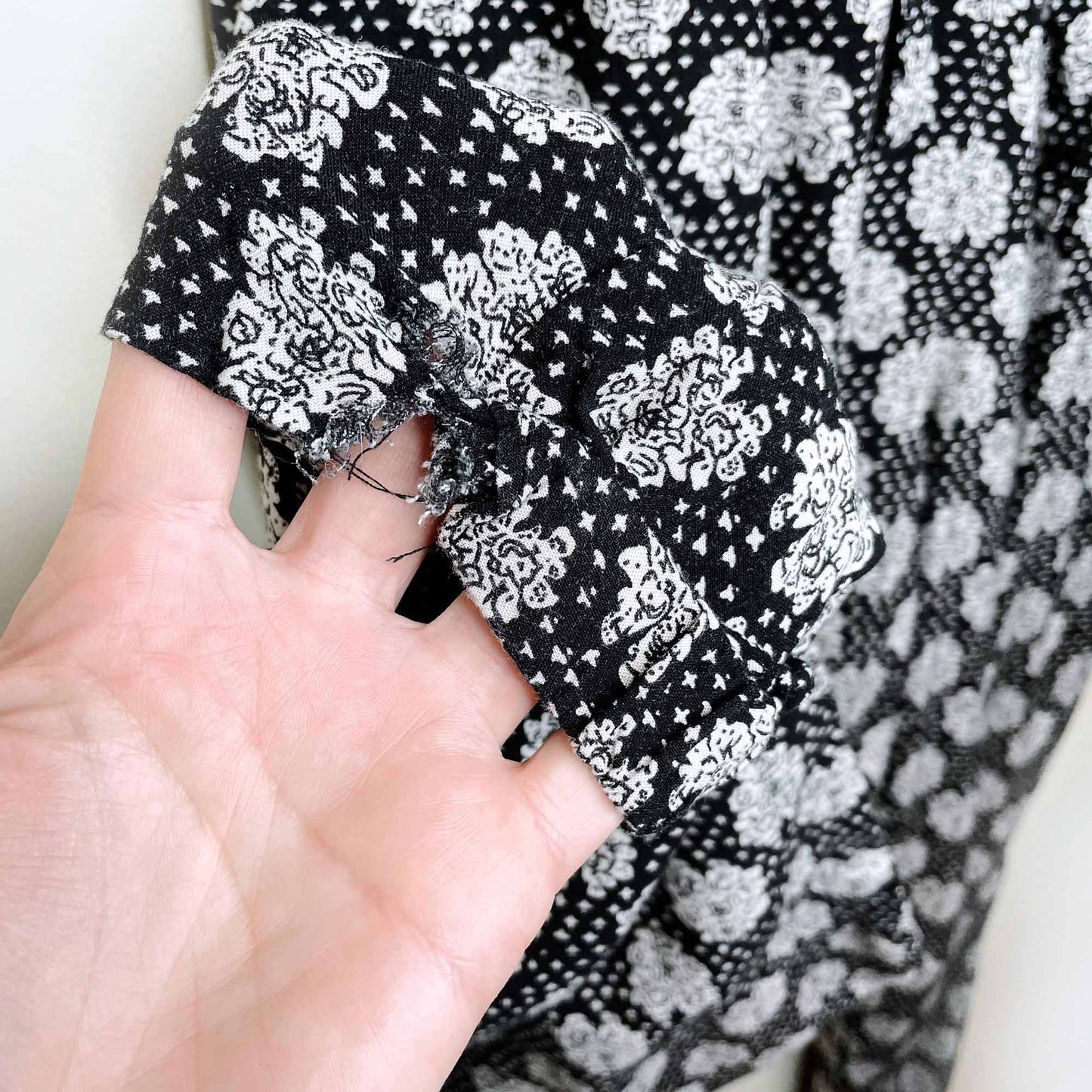 atmosphere damask pattern button down jumpsuit - size 10