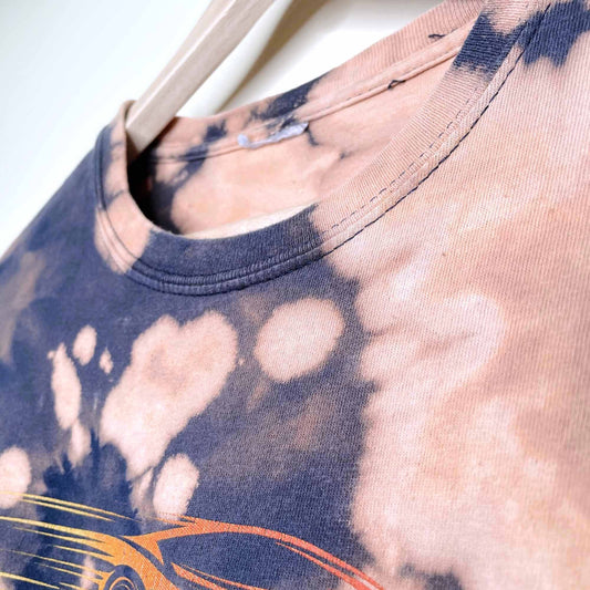 2017 Detroit Auto Show bleach dye crop tee - size Large