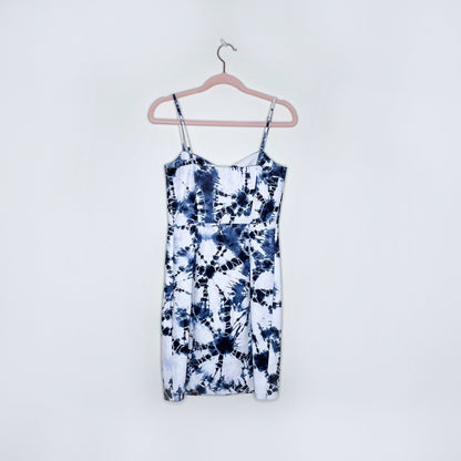 alexander wang leather buster tie dye mini dress - size 0