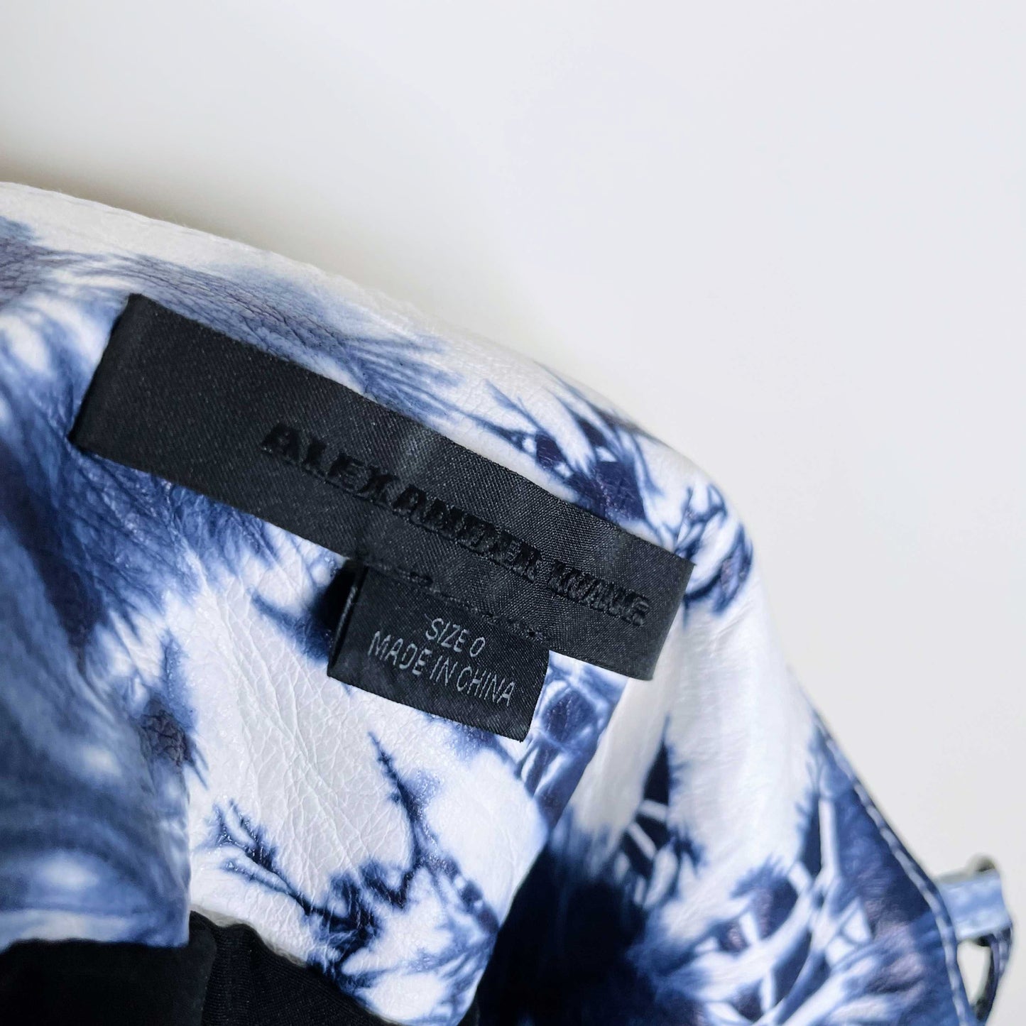 alexander wang leather buster tie dye mini dress - size 0