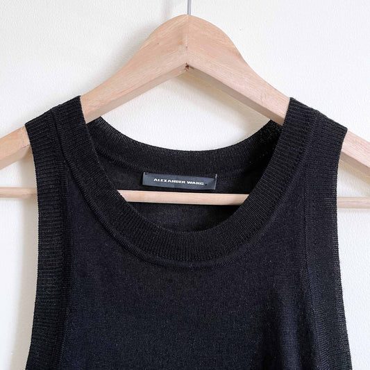 Alexander Wang wool-blend knit tank dress - size Small