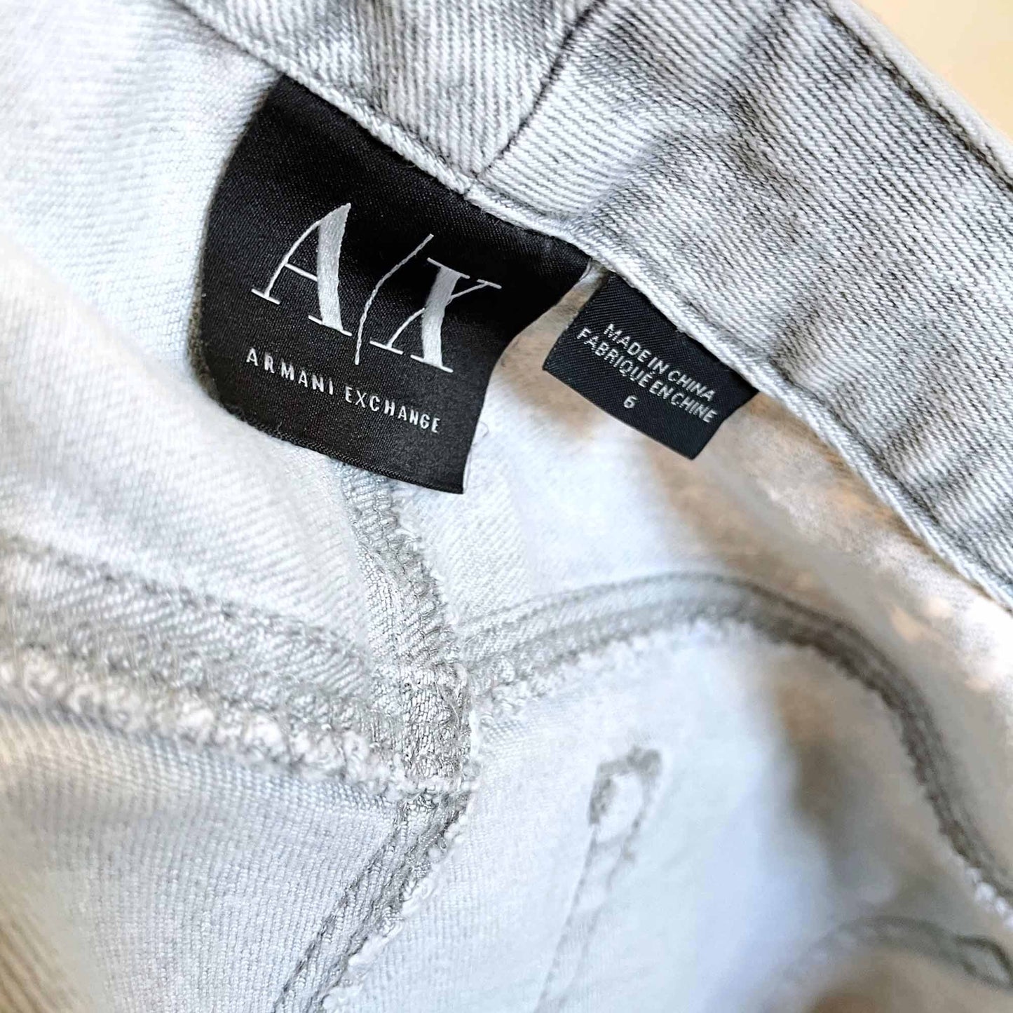 Armani Exchange side zipper denim mini skirt - size 6