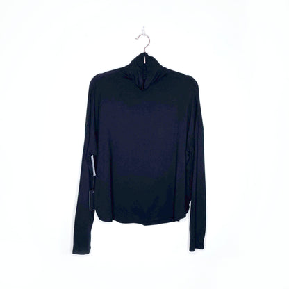 nwt babaton seaton black long sleeve turtleneck - size medium