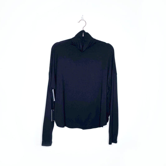 nwt babaton seaton black long sleeve turtleneck - size medium