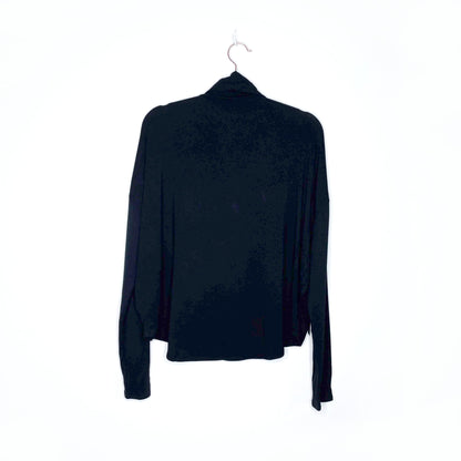nwt babaton seaton black long sleeve turtleneck - size medium