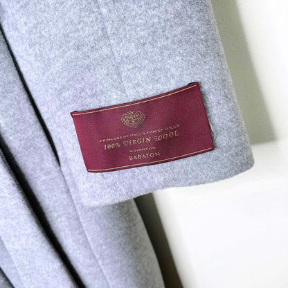 babaton wool sian tie waist wrap coat in heather comet - size xxs