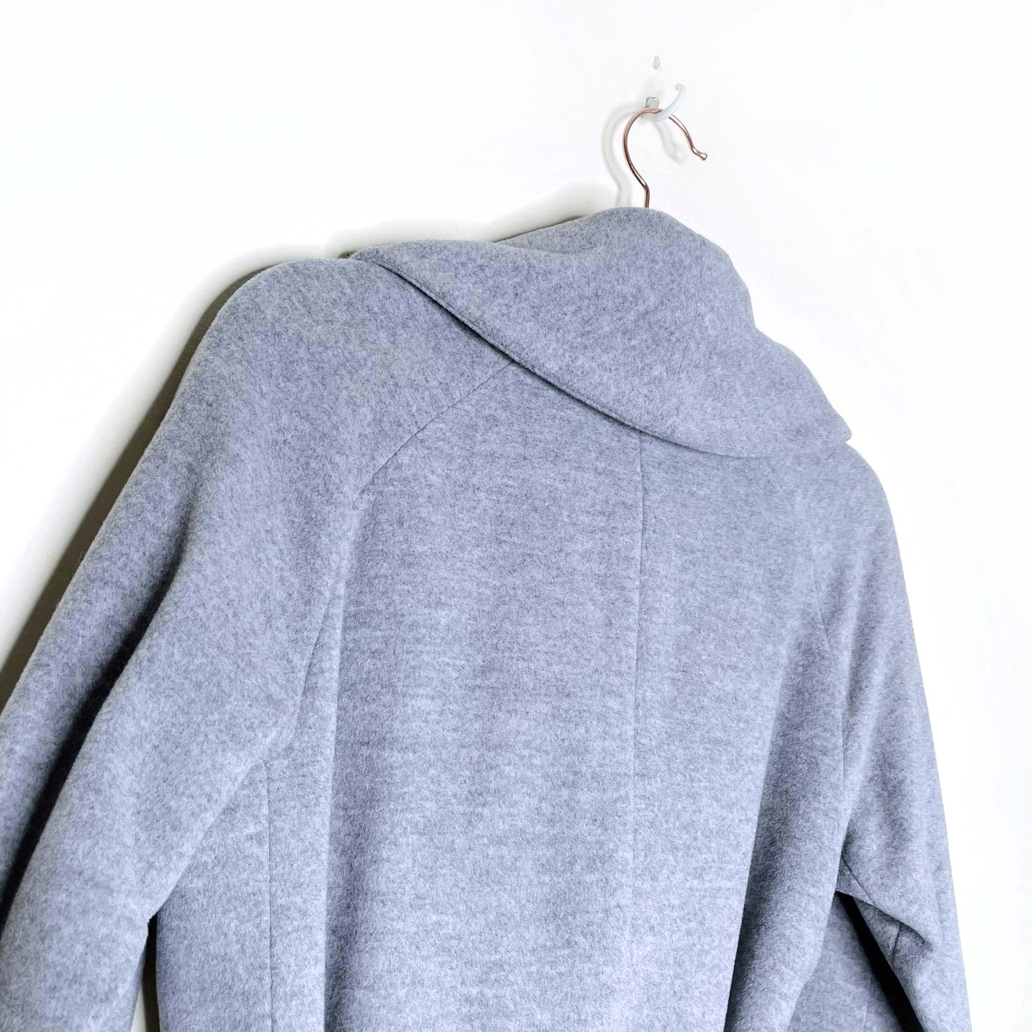 babaton wool sian tie waist wrap coat in heather comet - size xxs
