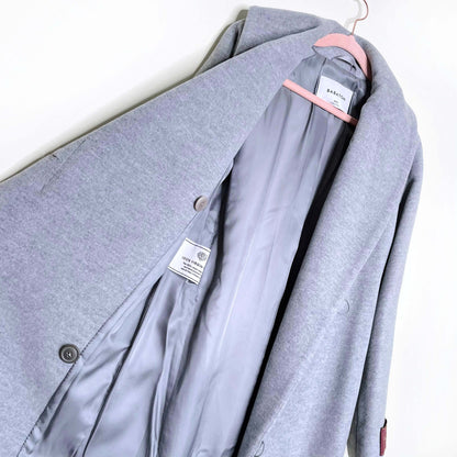 babaton wool sian tie waist wrap coat in heather comet - size xxs