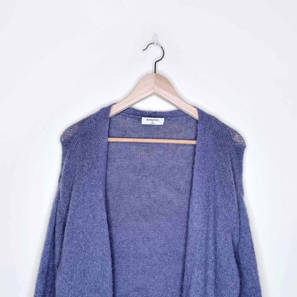 babaton mohair-alpaca long open duster cardigan sweater - size medium