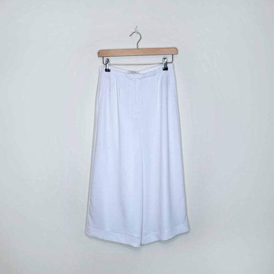babaton white lazarus high rise wide leg culottes - size 2