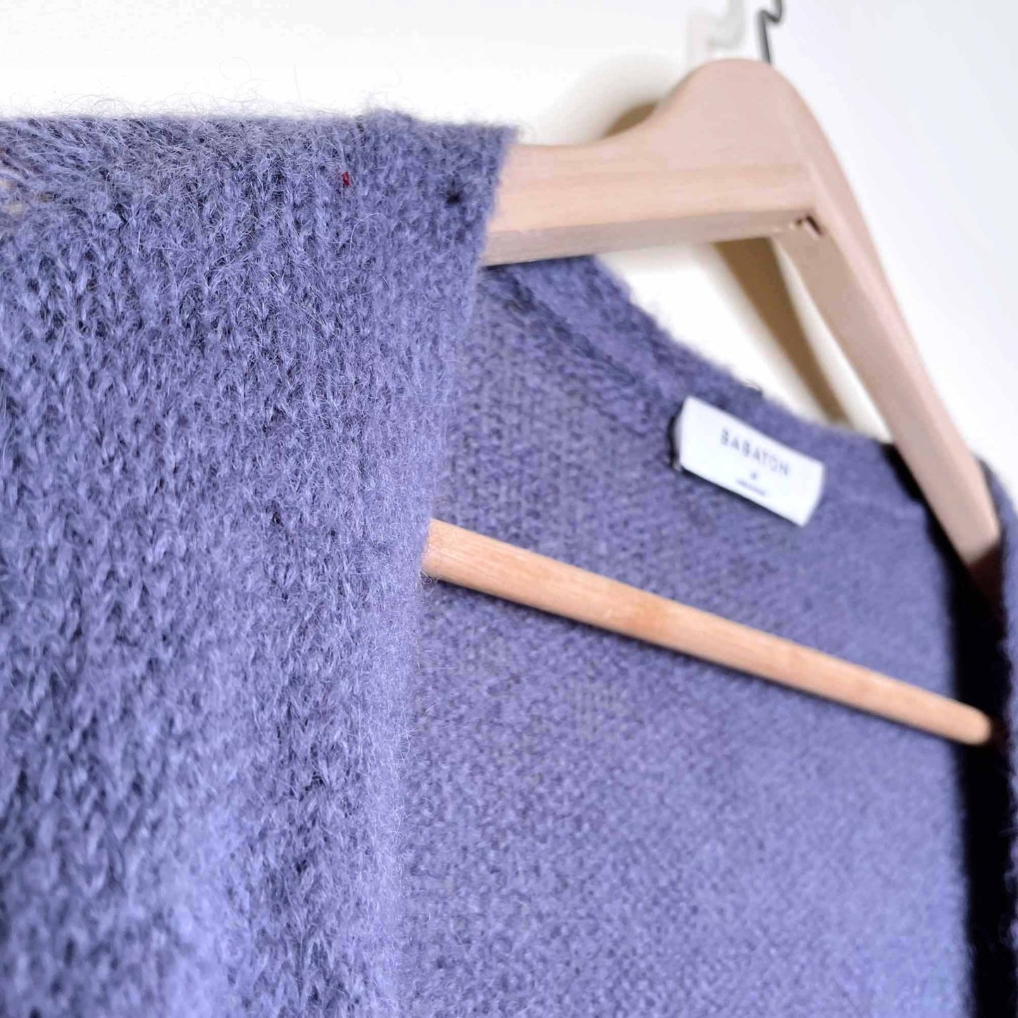 babaton mohair-alpaca long open duster cardigan sweater - size medium