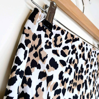 babaton leopard print slip midi skirt - size 0