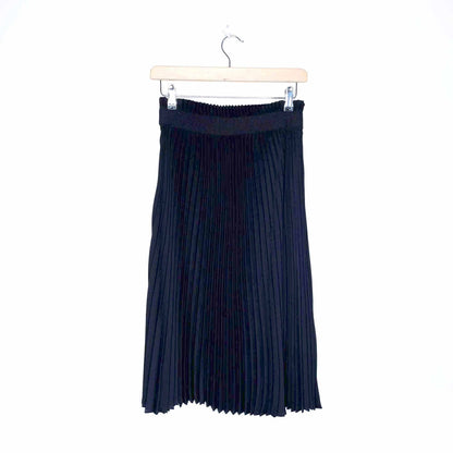 babaton black westin accordion midi skirt - size small