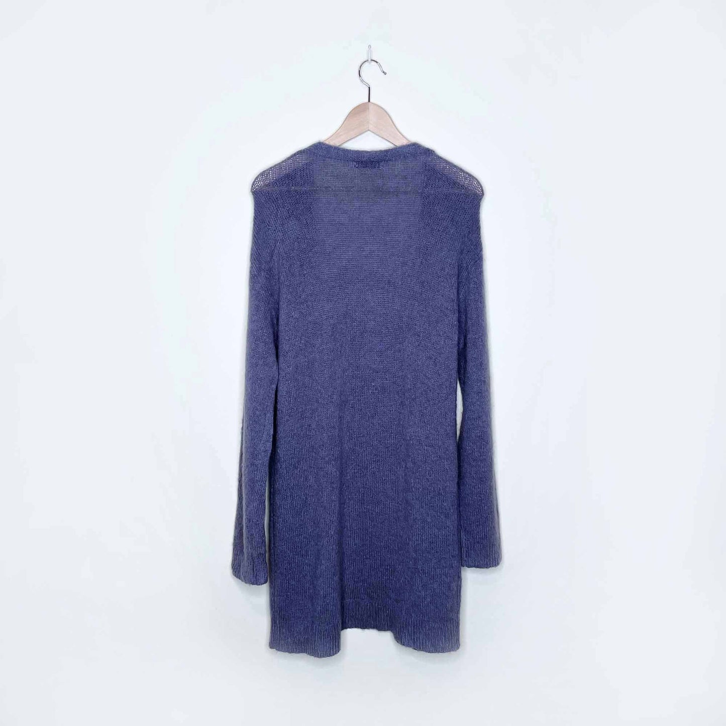 babaton mohair-alpaca long open duster cardigan sweater - size medium