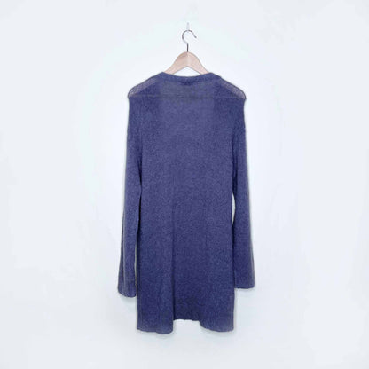 babaton mohair-alpaca long open duster cardigan sweater - size medium