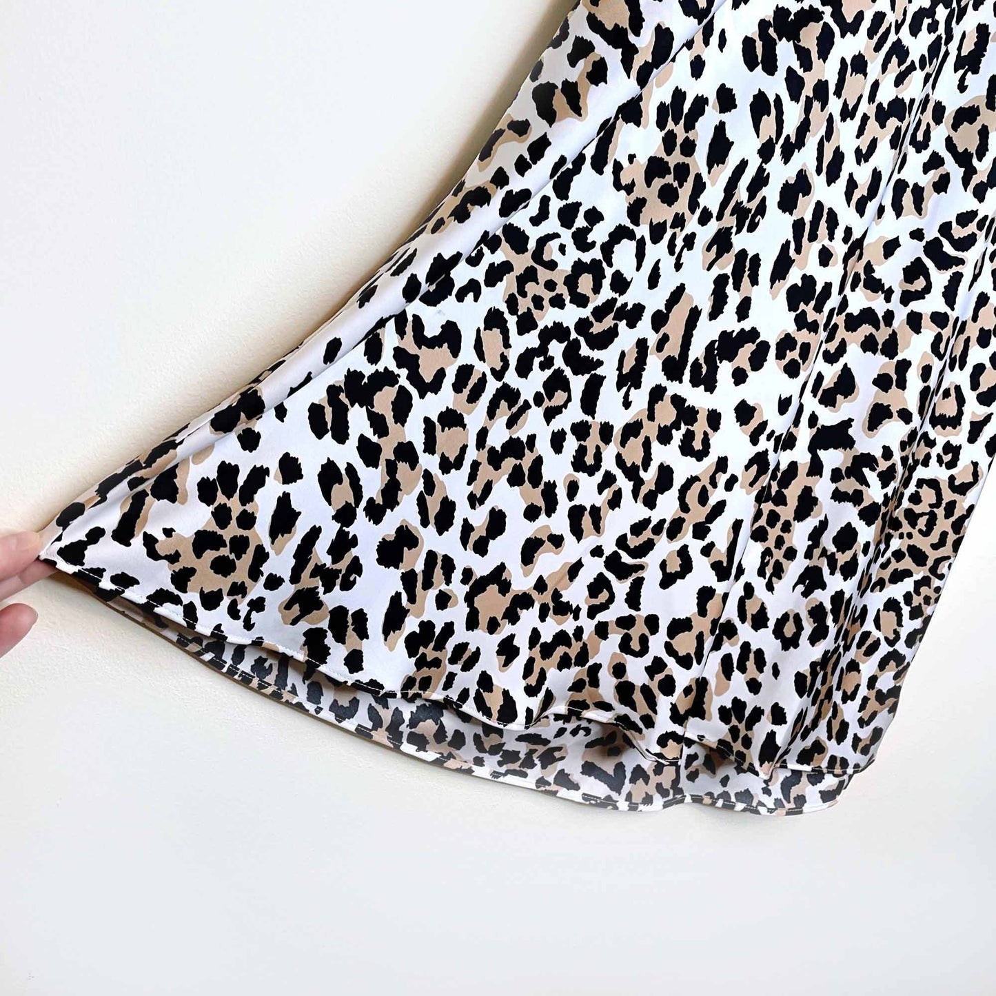 babaton leopard print slip midi skirt - size 0