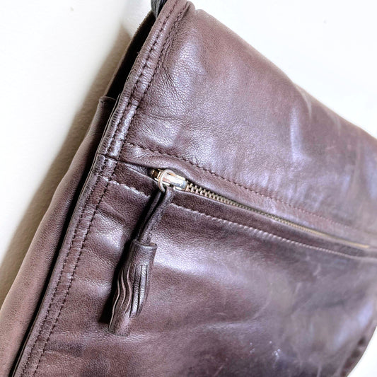 bottega veneta brown leather crossbody purse