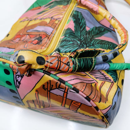 vintage ken done tropical sling bucket bag backpack